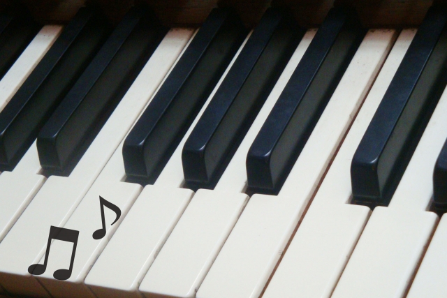 鍵盤と音符